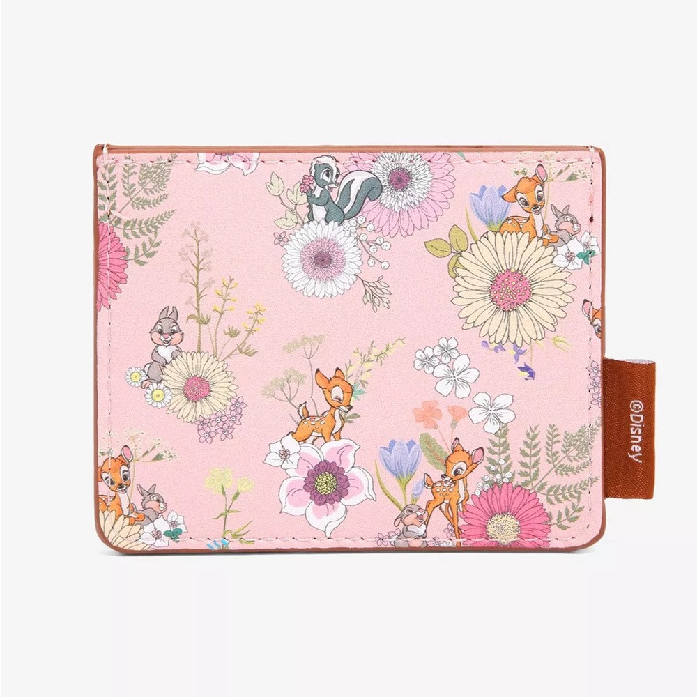 🌸BOXLUNCH- Loungefly Disney Bambi Cast Floral Cardholder - BoxLunch Exclusive